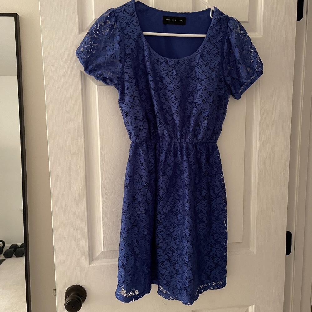 Royal blue lace dress